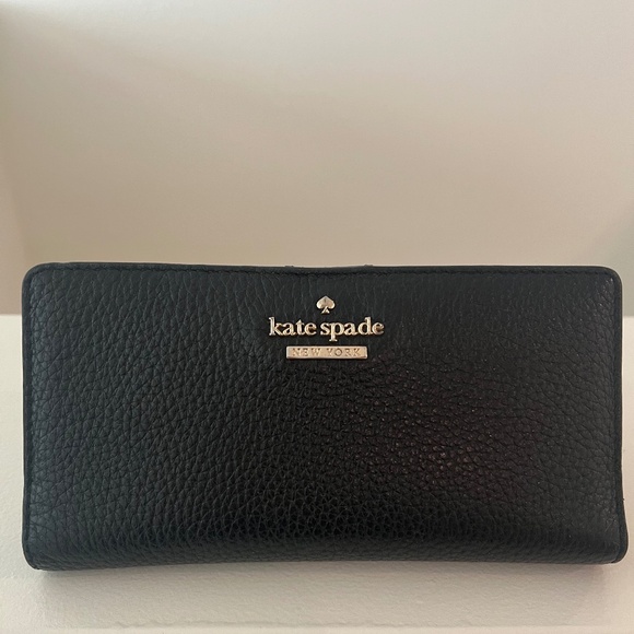 Kate Spade - Black Leather Wallet - Picture 1 of 5